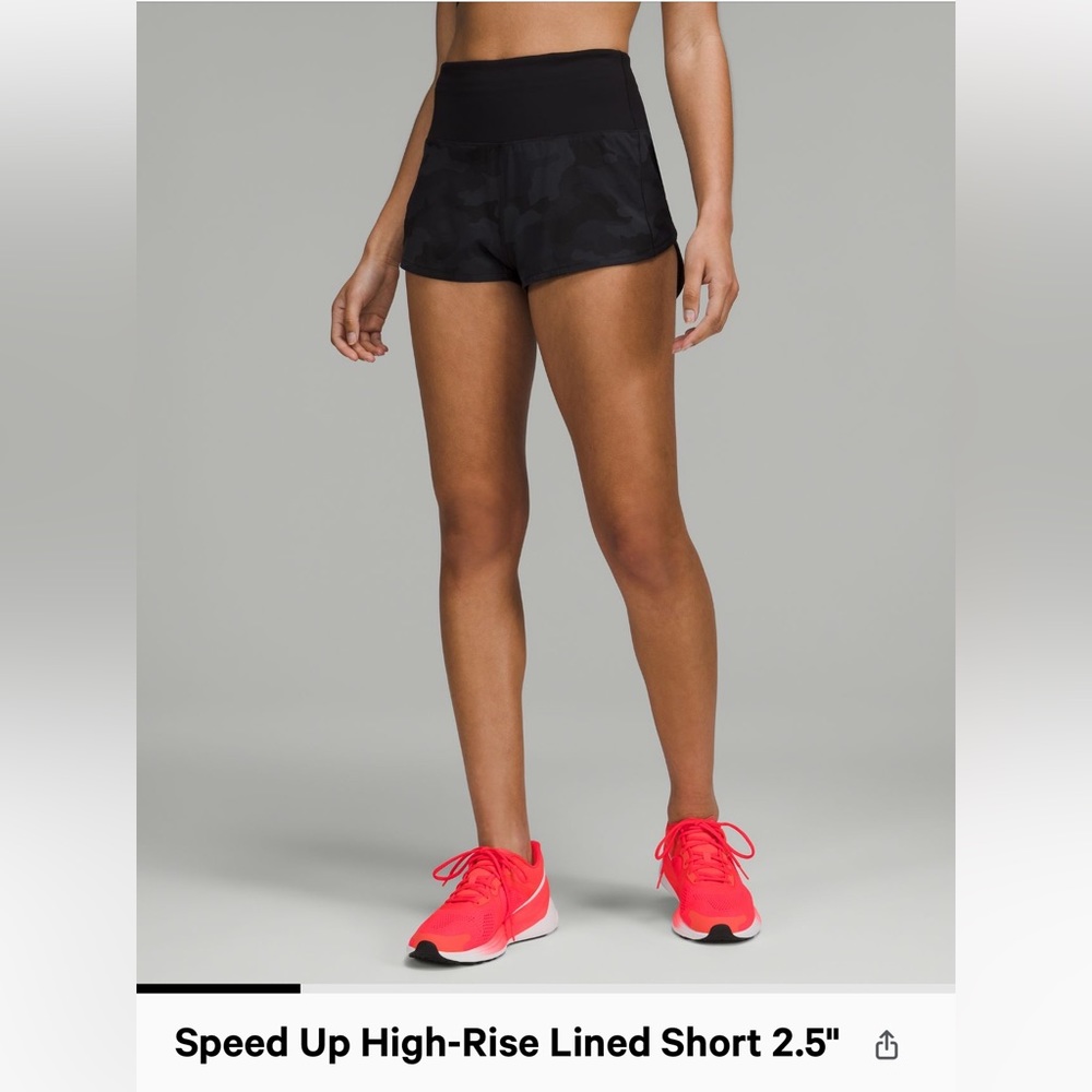 Lululemon Speed Up High-Rise Lined Short 2.5" Size 4